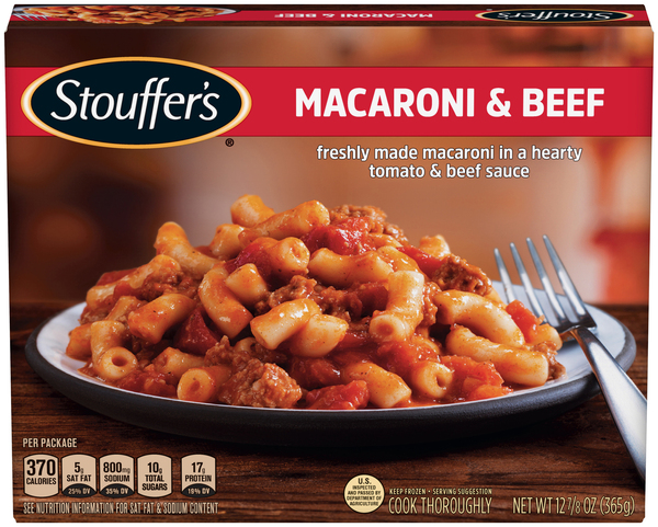 Stouffer's Macaroni & Beef, Frozen Meal