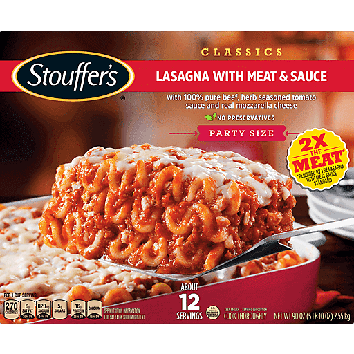 Stouffer's Party Size Lasagna With Meat & Sauce 90 Oz. Box