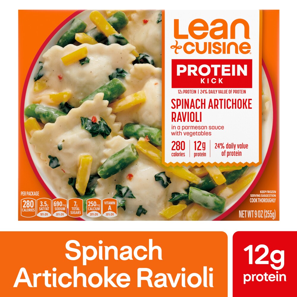 Lean Cuisine Features Spinach Artichoke Ravioli Frozen Meal