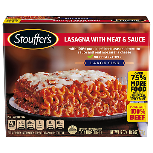 Stouffer's Large Size Lasagna With Meat & Sauce 19 Oz. Box