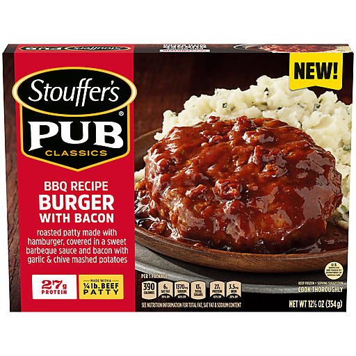 Stouffer's Pub Classics BBQ Recipe Burger With Bacon Frozen Meal
