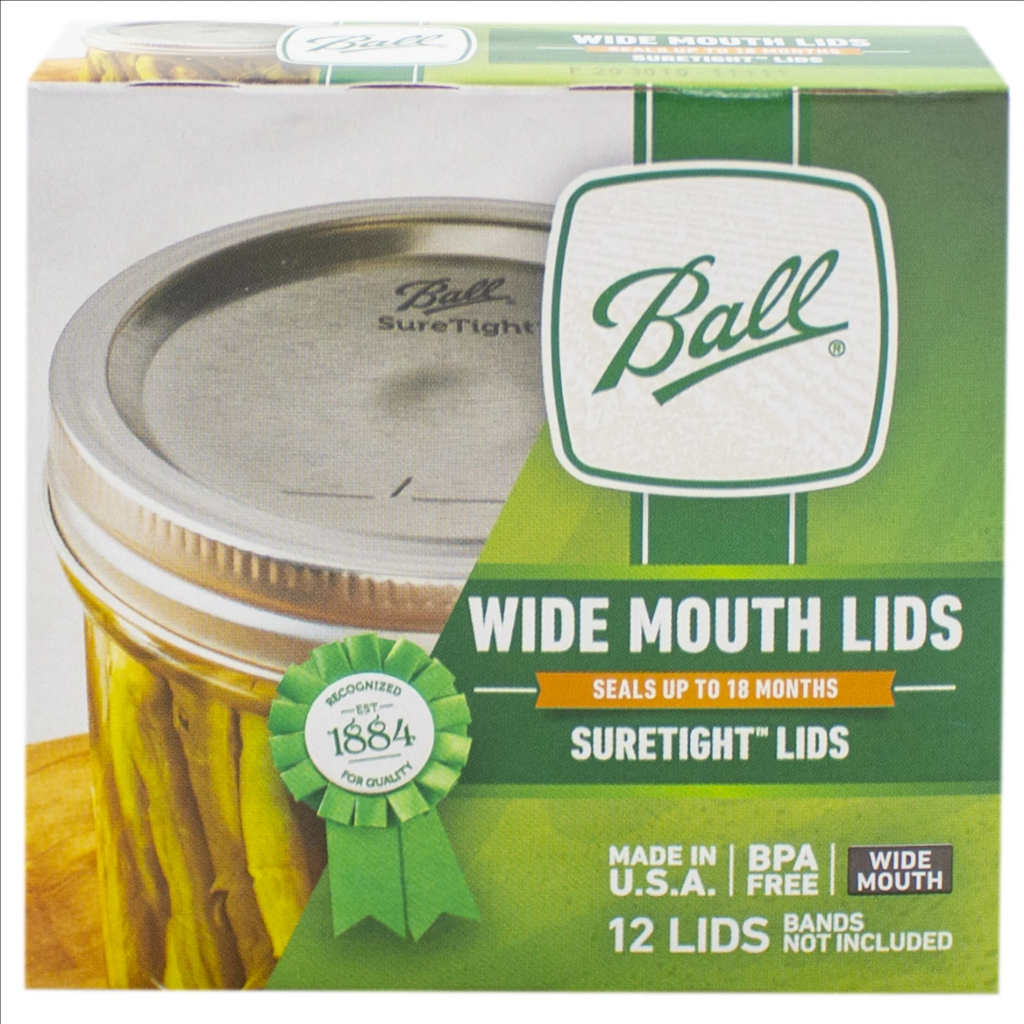 Ball 42000 Wide Mouth Jar Dome Lids, Set Of 12