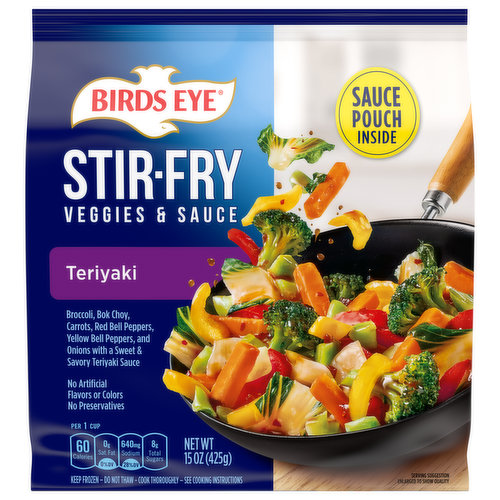 Birds Eye Stir Fry Veggies And Sauce Teriyaki Frozen Vegetables