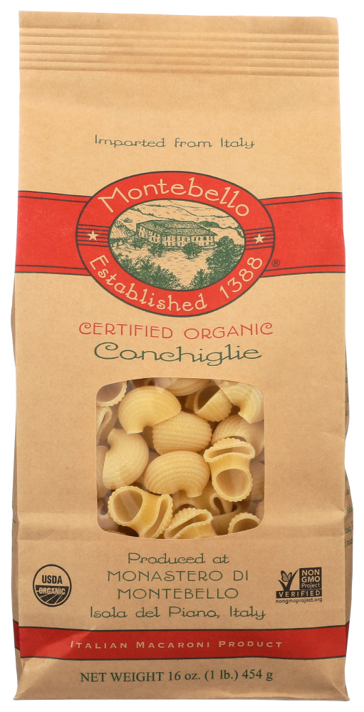 Montebello Organic Conchiglie Pasta -- 1 Lb