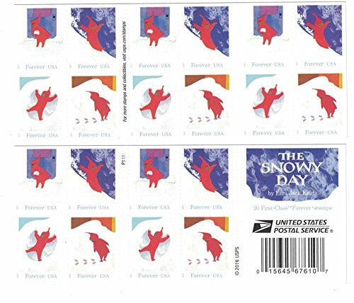 USPS The Snowy Day Stamp - Twenty First-Class Forever Stamps