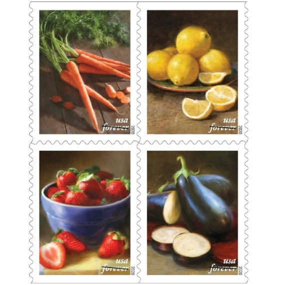 Forever Stamps Shop Fruits And Vegetables 2020 - Booklets Of 100