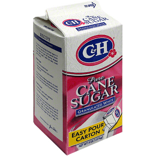 C&H Pure Cane Sugar Granulated White 4 Lb Carton
