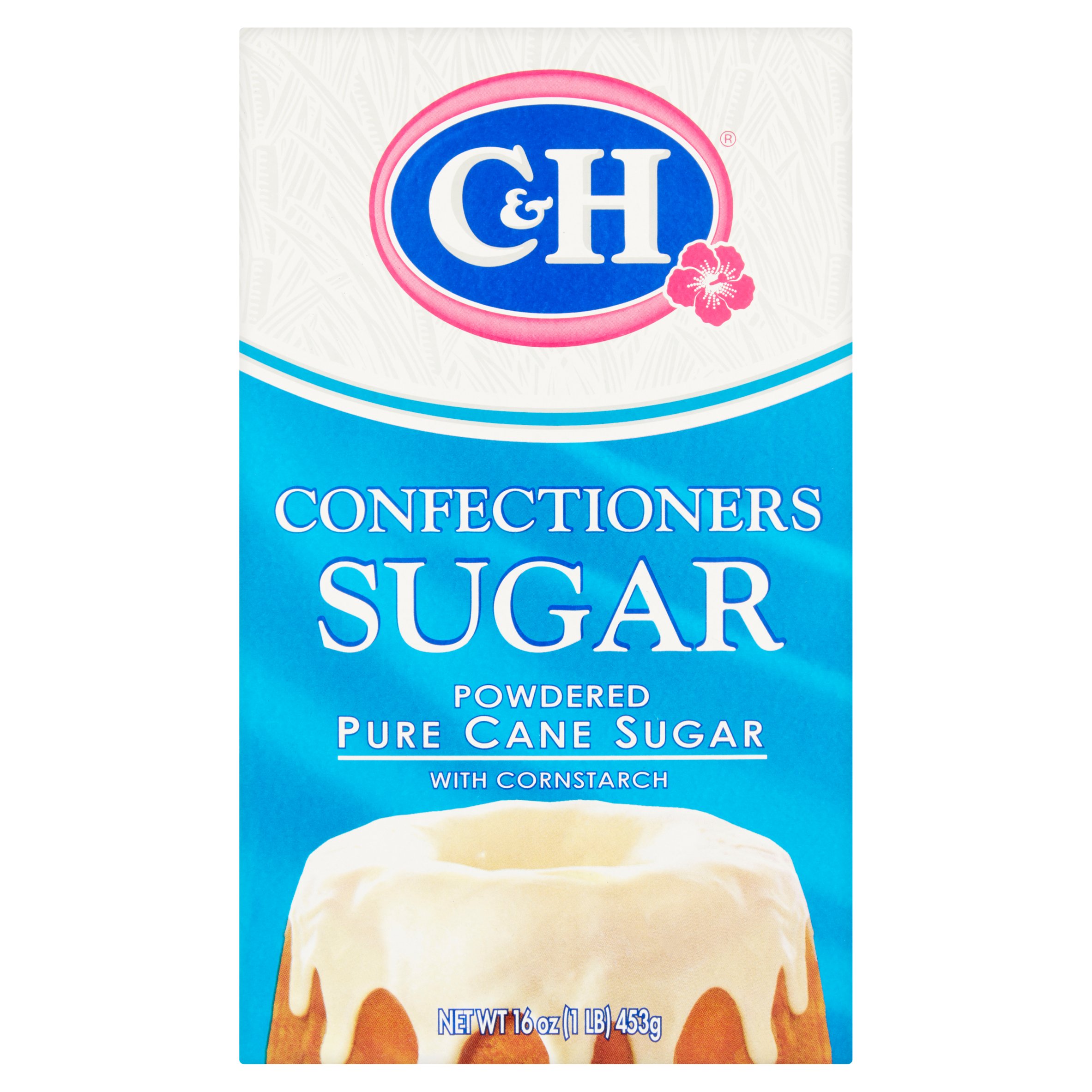 C&H Pure Cane Sugar Confectioners Powdered 1 Lb Box