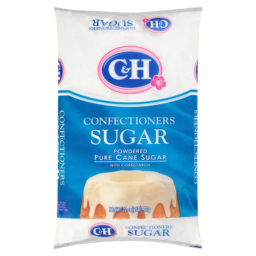 C&H Pure Cane Powdered Confectioners Sugar, 2 Lb