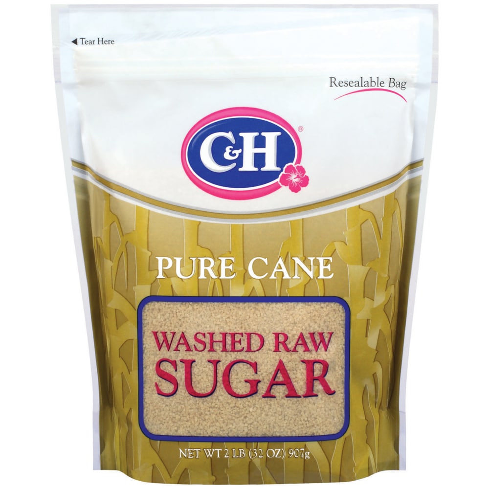 C&H Pure Cane Washed Raw Sugar 32 Oz. Stand Up Bag