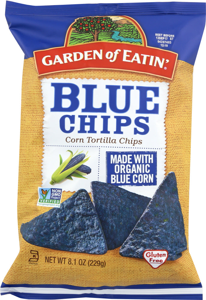 Garden of Eatin' Corn Tortilla Chips Blue Chips, 8.1 Oz