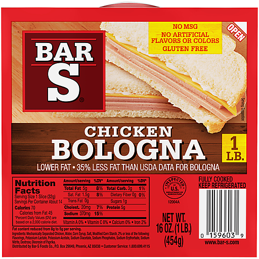 Bar S Chicken Bologna 16 Oz. Pack