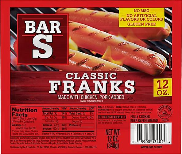 Bar-S Classic Franks Hot Dogs