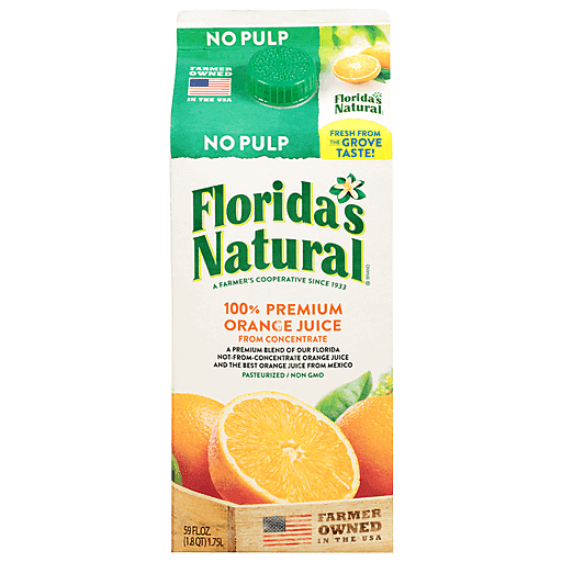Florida's Natural 100% Premium Orange Juice No Pulp