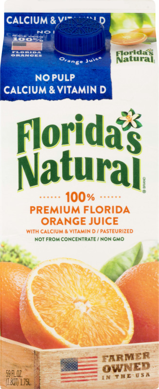 Florida's Natural Premium Calcium & Vitamin D No Pulp Orange Juice - 59oz