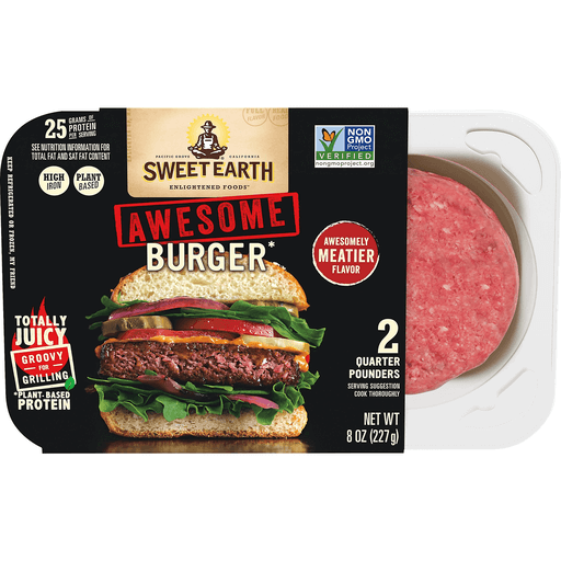Sweet Earth Awesome Burger Patties Plant Based Protein
