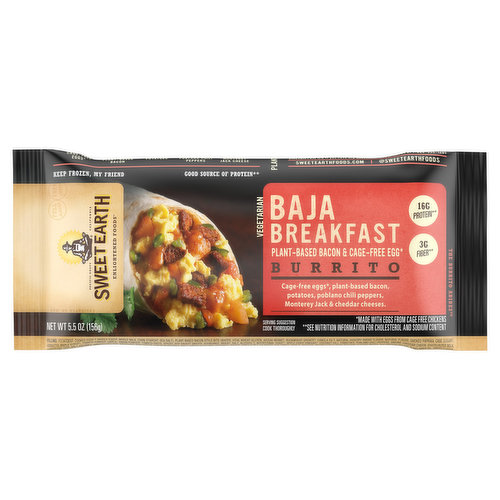 Sweet Earth Baja Frozen Breakfast Burrito - 5.5oz