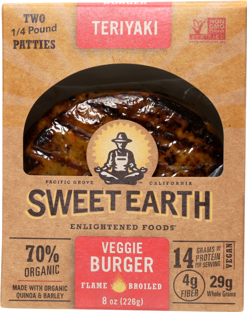 Sweet Earth Fresh Teriyaki Veggie Burger, 8 Oz