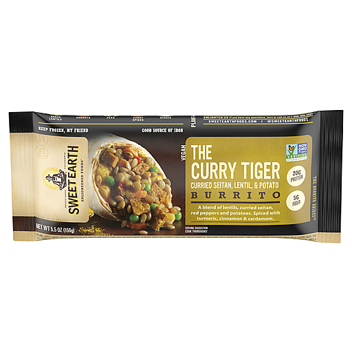 Life Cuisine Sweet Earth The Curry Tiger Vegan Frozen Burrito, 5.5 Oz