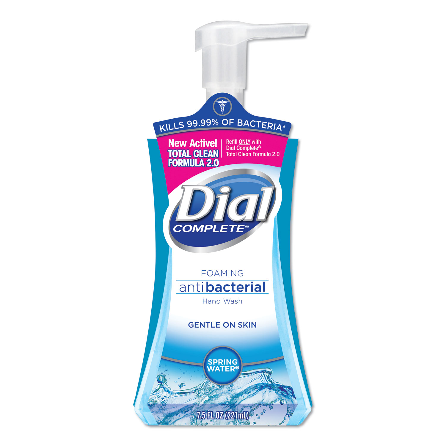 Dial Complete Spring Water Foaming Antibacterial Hand Wash - Blue - 7.5 Fl Oz