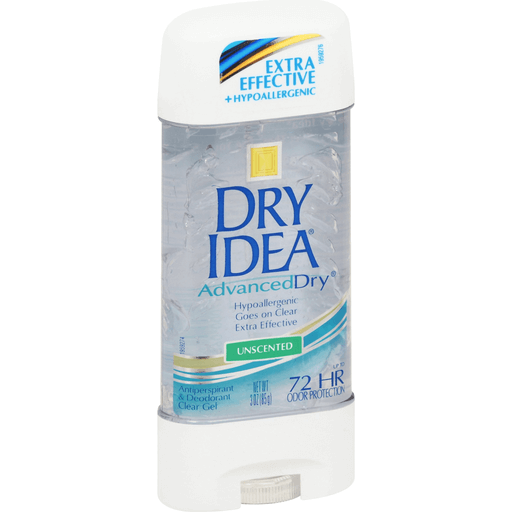 Dry Idea Advanced Antiperspirant & Deodorant Clear Gel Unscented 3 Oz