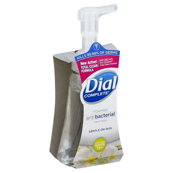 Dial Complete Antibacterial Foaming Hand Wash, Soothing White Tea - 7.5 Fl Oz