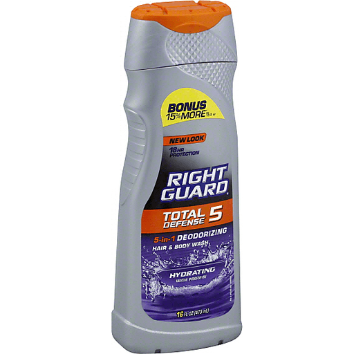 Right Guard Xtreme Defense 5 Hydrating Hair & Body Wash
