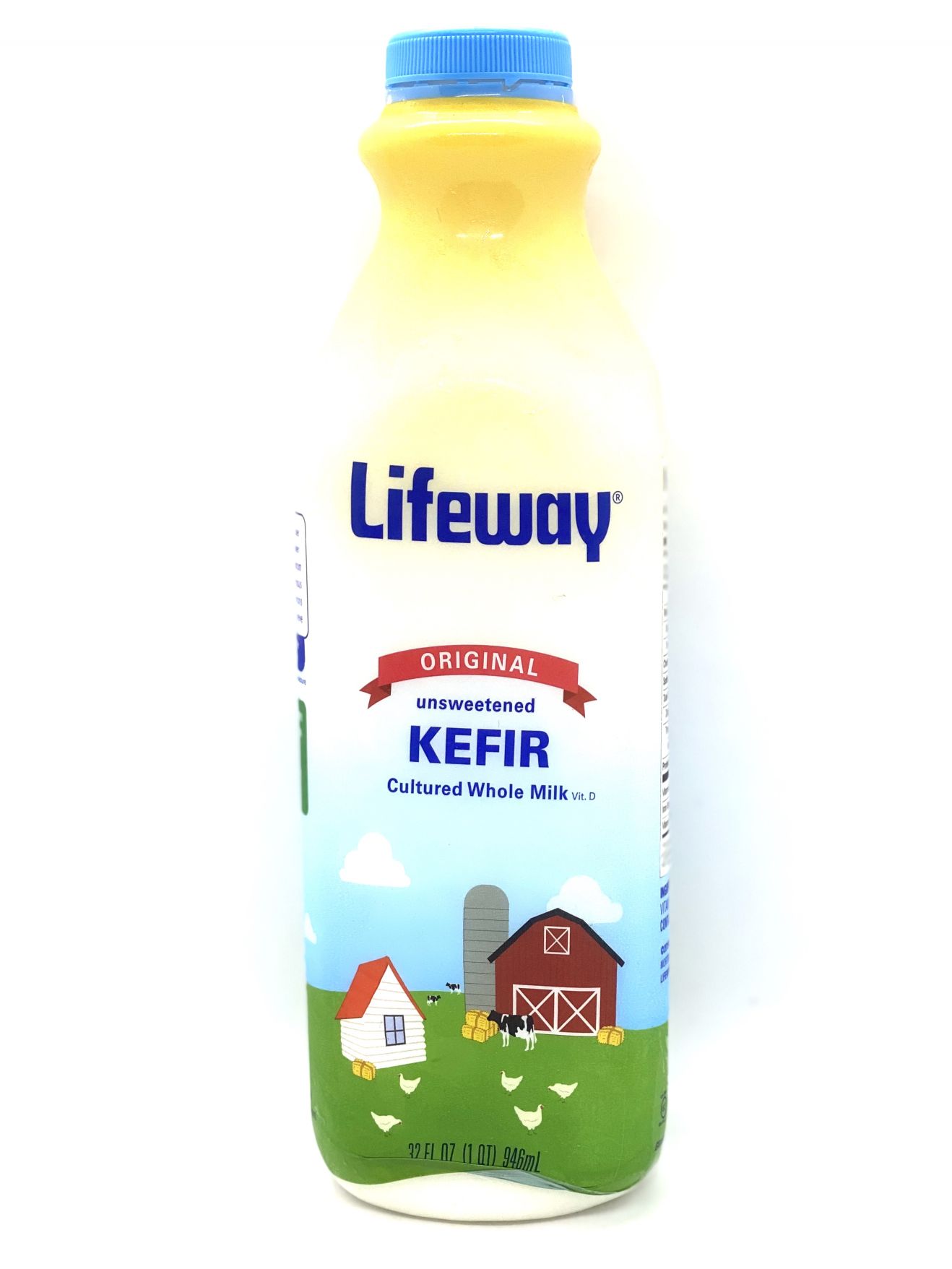 Lifeway Probiotic Original Cultured Plain Unsweetened Milk Kefir, 32 Ounce – 6 P