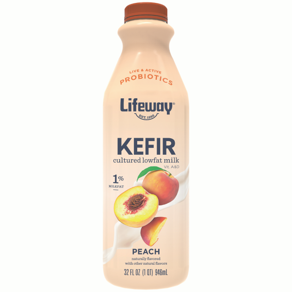 Lifeway Kefir Peach Cultured Lowfat Milk 32 Fl. Oz. Bottle