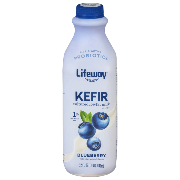 Lifeway Kefir Blueberry Cultured Lowfat Milk 32 Fl. Oz. Bottle