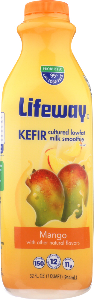 Lifeway Kefir Mango Cultured Lowfat Milk 32 Fl. Oz. Bottle