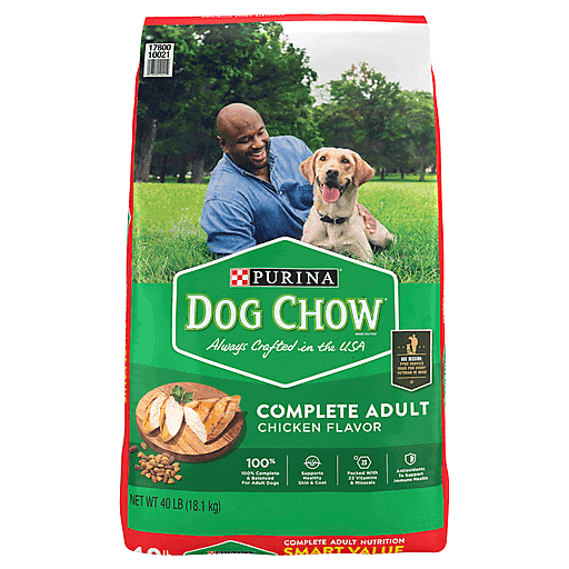 Dog Chow Food, Chicken Flavor, Complete Adult 40 Lb