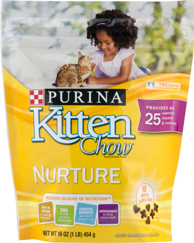Purina Kitten Chow Nurture Cat Food 16 Oz. Pouch