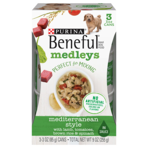 Beneful Purina Wet Dog Food, Medleys Mediterranean Style With Lamb