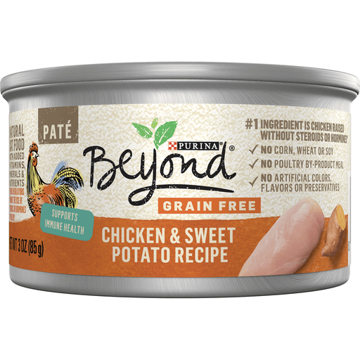 Beyond Purina Grain Free Wet Cat Food Chicken & Sweet Potato Recipe Pate 3 Oz. Can 3.00 Oz