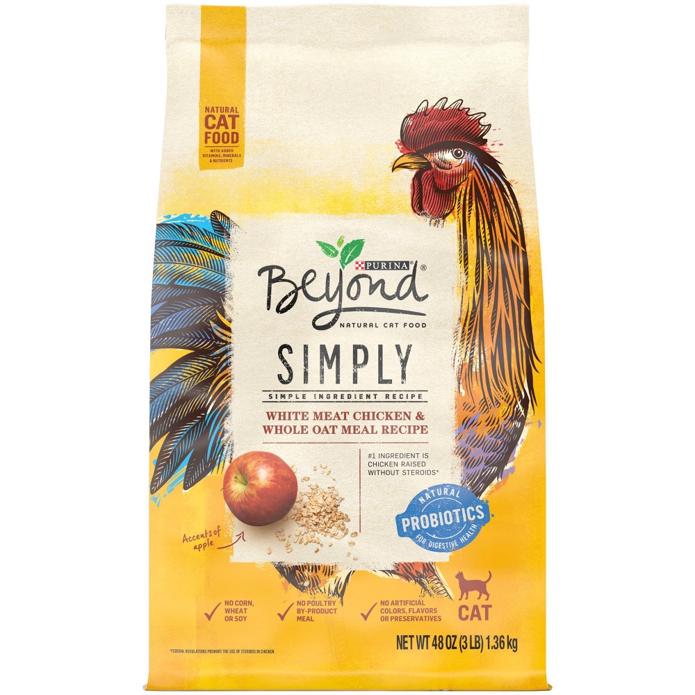 Beyond Purina Natural Limited Ingredient Dry Cat Food, Simply White Meat Chicken & Whole Oat Meal Recipe - 3 Lb. Bag
