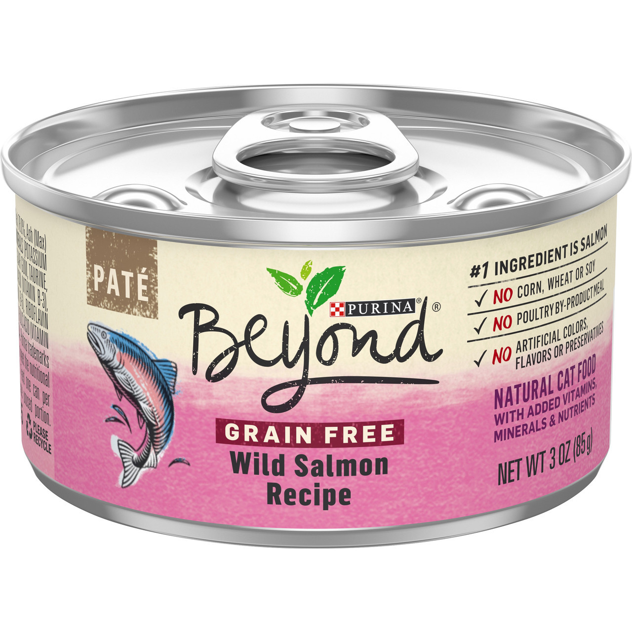 Beyond Purina Pate Wet Cat Food Grain Free Natural Wild Salmon 3 Oz. Cans