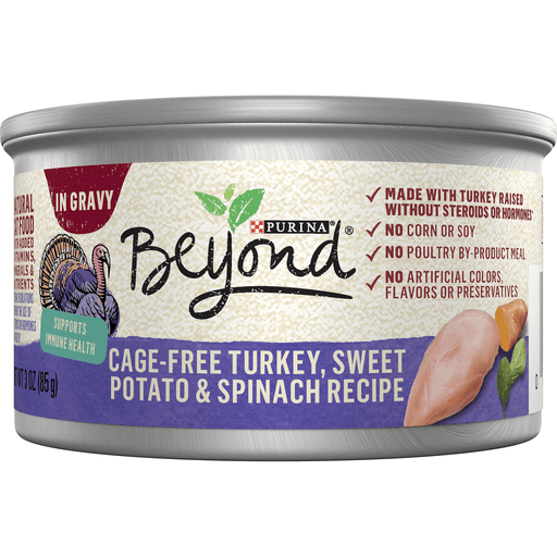 Beyond Purina Grain Free Turkey, Sweet Potato & Spinach Recipe In Gravy Adult Wet Cat Food - 3 Oz. Can