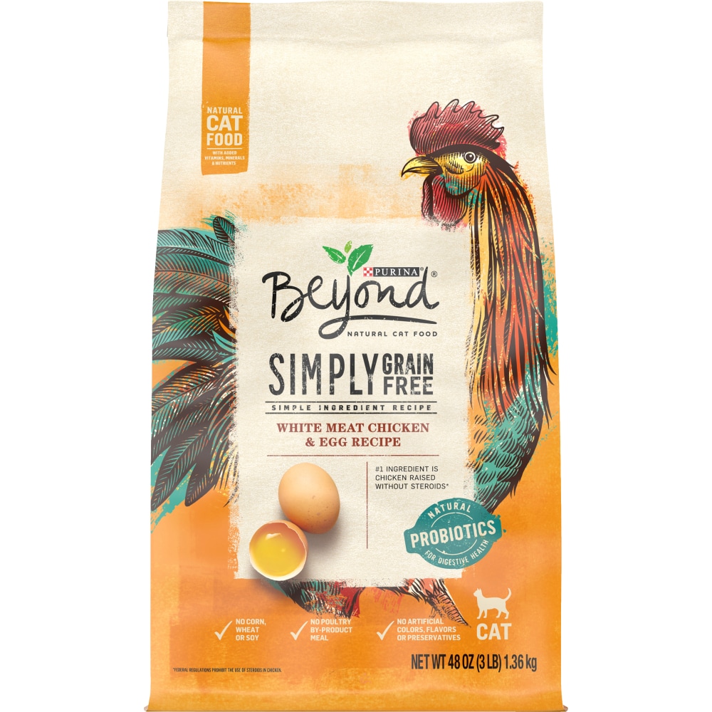 Beyond Purina Natural Dry Cat Food, Grain Free, White Meat Chicken & Egg Recipe, 3-Pound Bag