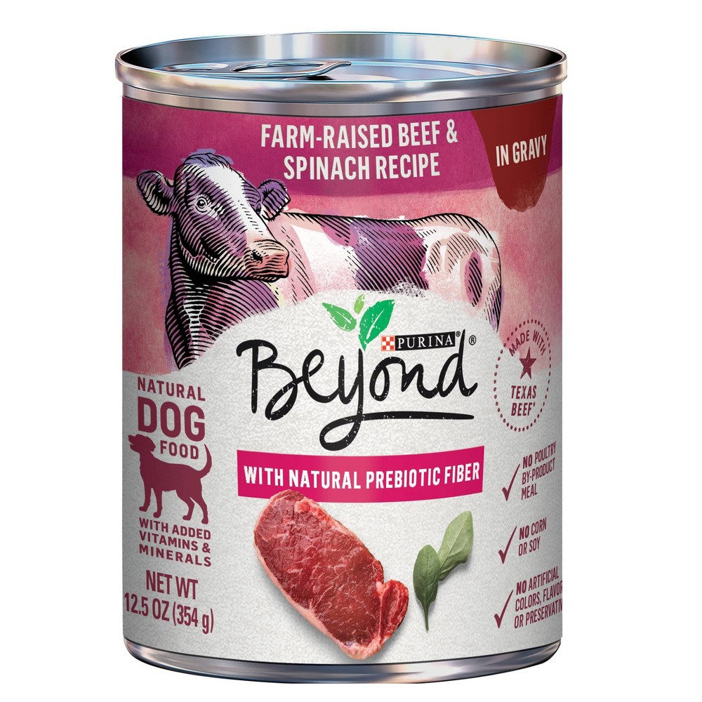 Beyond Purina Grain Free Wet Dog Food Beef & Spinach Recipe In Gravy 12.5 Oz. Can 12.50 Oz