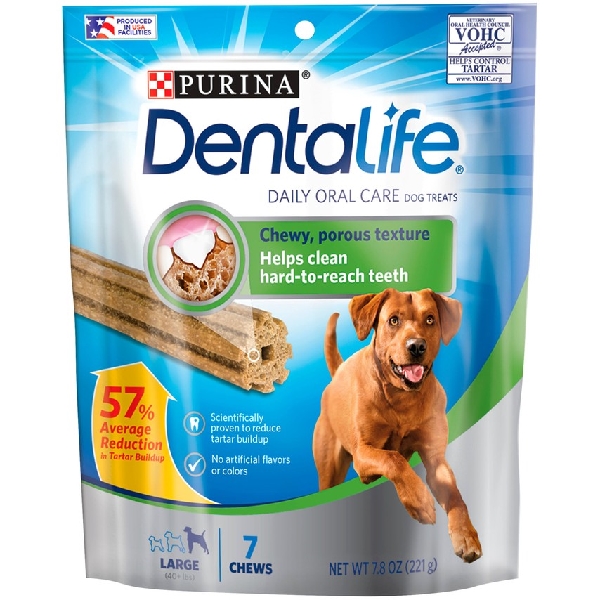 Dentalife Purina Made In USA Facilities Large Dog Dental Chews, Daily