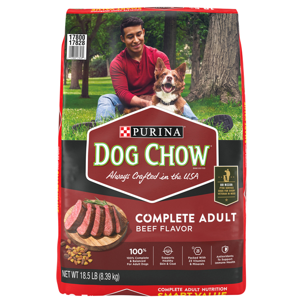 Dog Chow Purina Food, Complete Adult, Beef Flavor, Smart Value 18.5 Lb