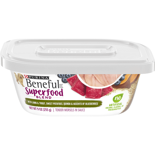 Beneful Purina Wet Dog Food, Superfood Blend With Lamb & Trout