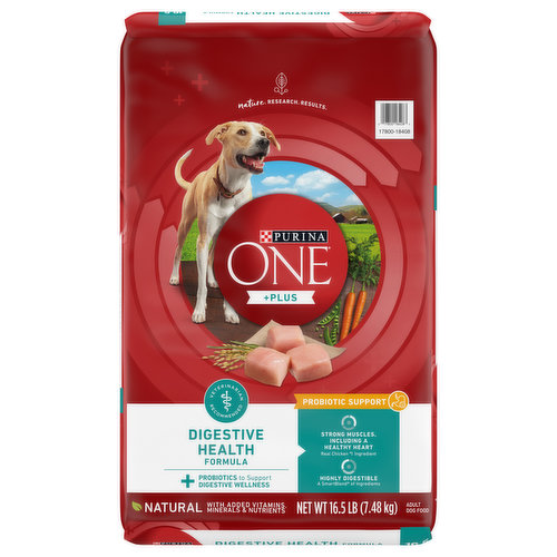 Purina One Probiotics, Natural Dry Dog Food, Smartblend Digestive Health Formula – 16.5 Lb. Bag