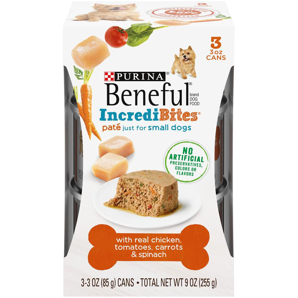 Beneful IncrediBites Pate Chicken Tomato Carrot & Spinach Small Dog 8 / 9 Oz