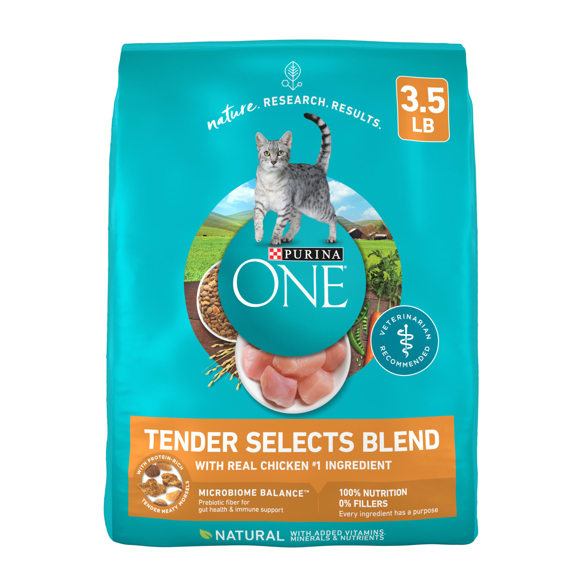 Purina One Tender Selects Cat Food, Chicken, Dry, Adult