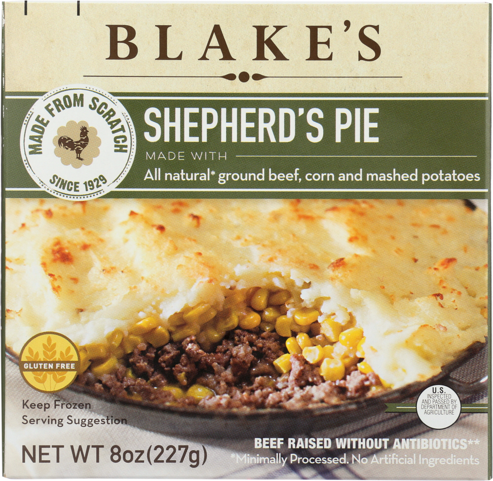 Blake's Gluten Free Frozen All Natural Shepherds Pie - 8oz