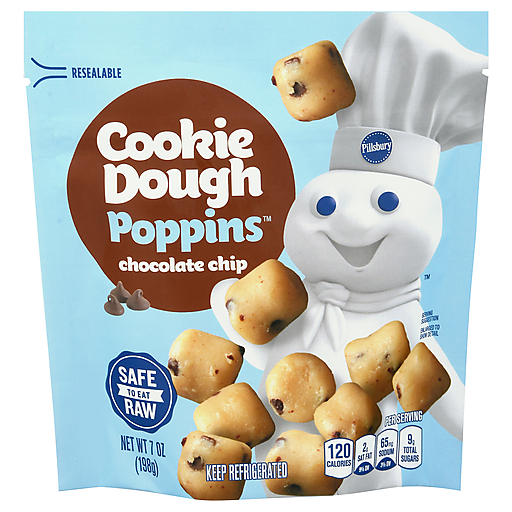 Pillsbury Chocolate Chip Cookie Dough Poppins, 7oz