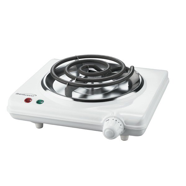 Brentwood Electric 1000W Single Burner In White