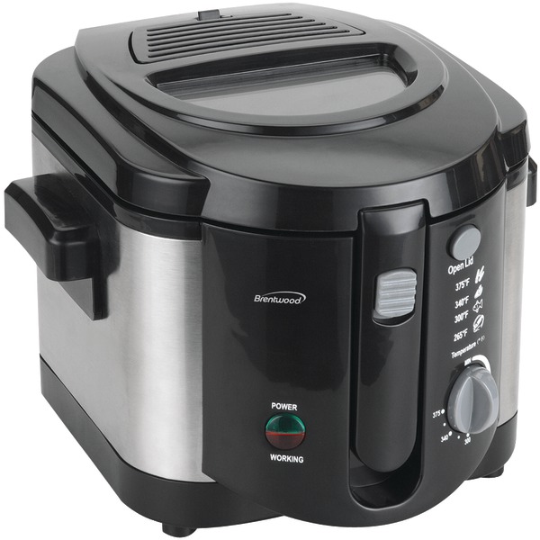 Brentwood DF-720 Electric Deep Fryer 1200-Watt, 8-Cup, Stainless Steel